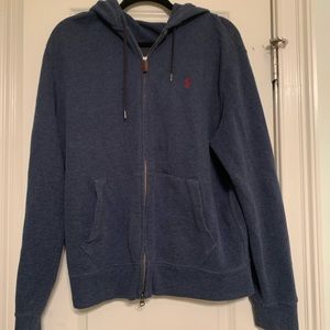 Polo Ralph Lauren Men Full Zip Hooded Utility Jacket Dark Navy Blue Windbreaker